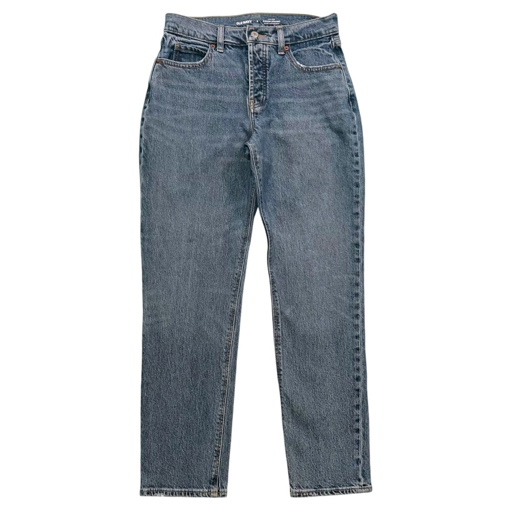 Old Navy High-Rise Slouchy Straight Secret-Slim Pockets Button-Fly Size 0